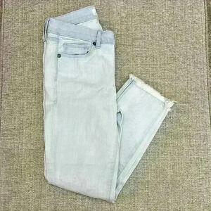 Loft Modern Skinny Jeans with Frayed Hem